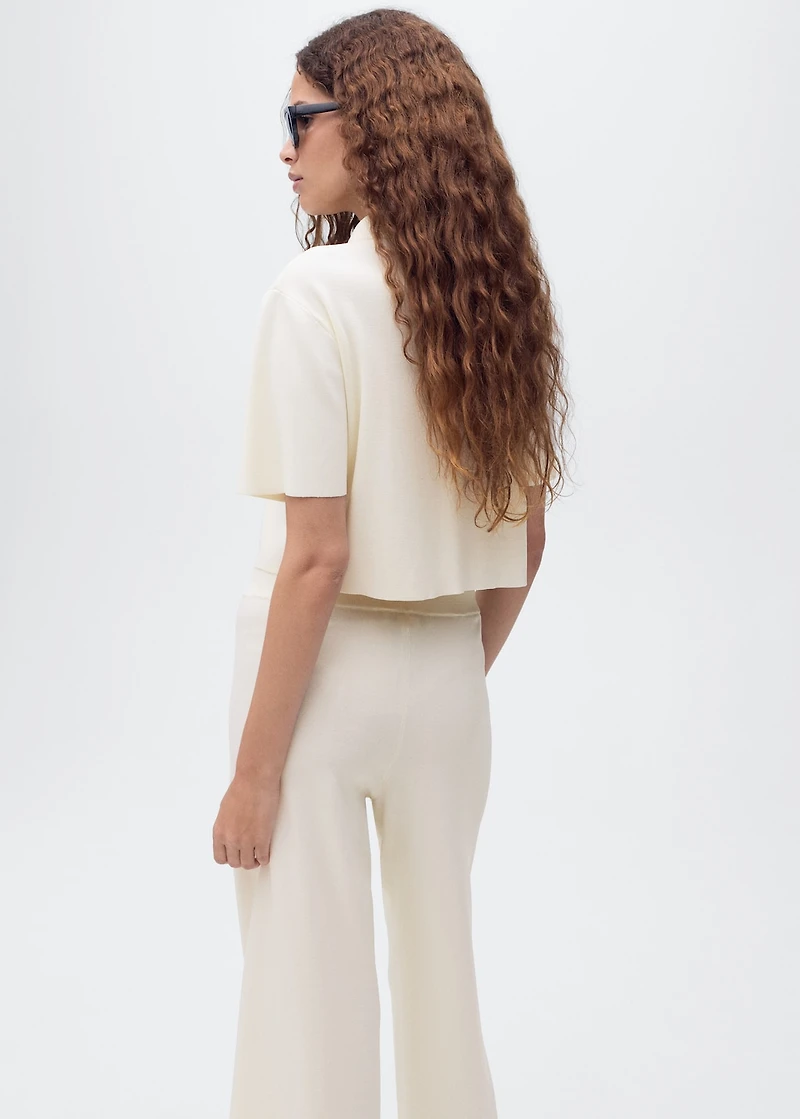 Short-sleeved knitted jacket