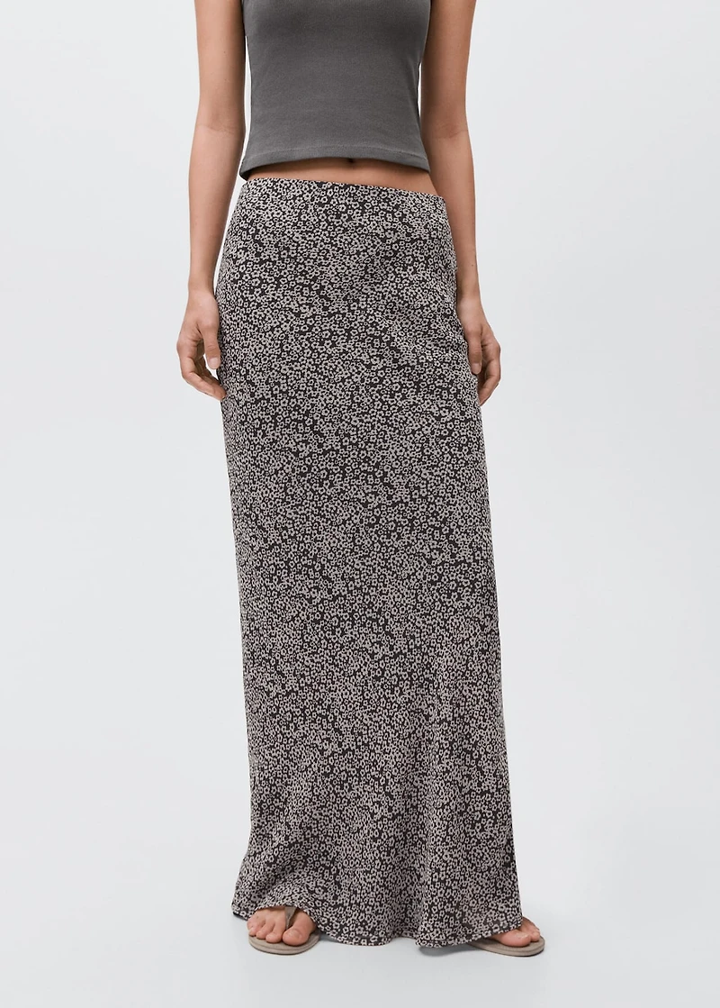 Long floral skirt
