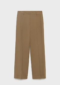 Straight mid-rise pants