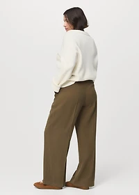 Straight mid-rise pants