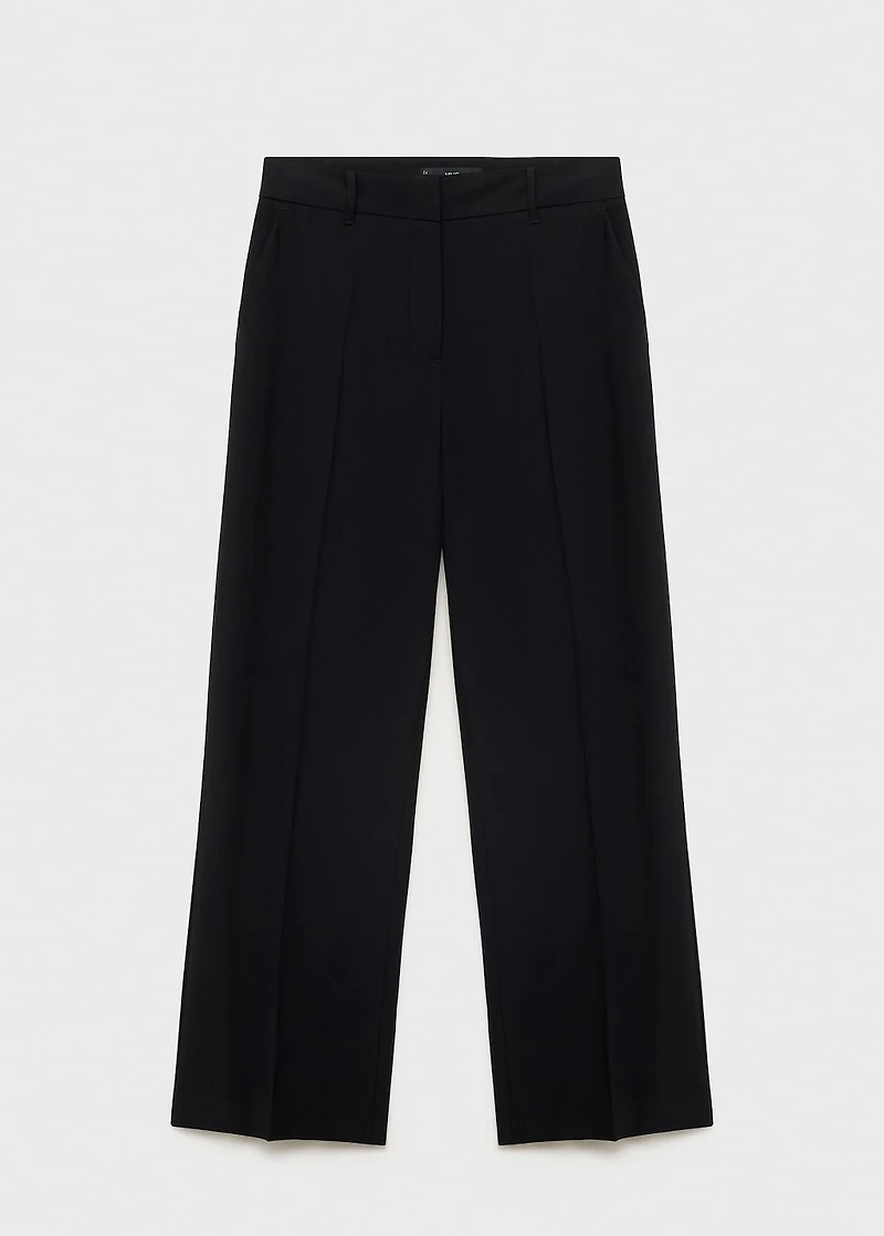 Straight mid-rise pants