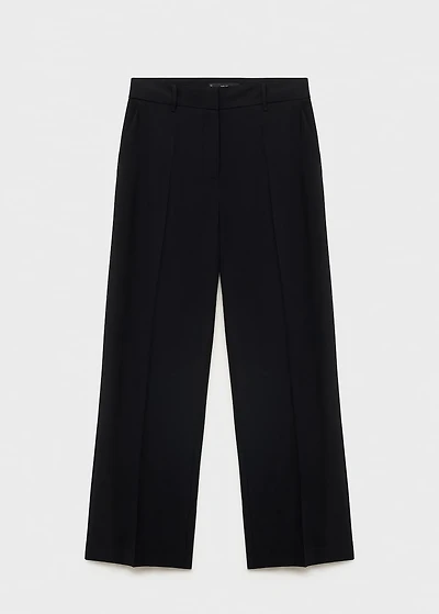 Straight mid-rise pants