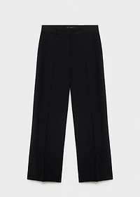 Straight mid-rise pants