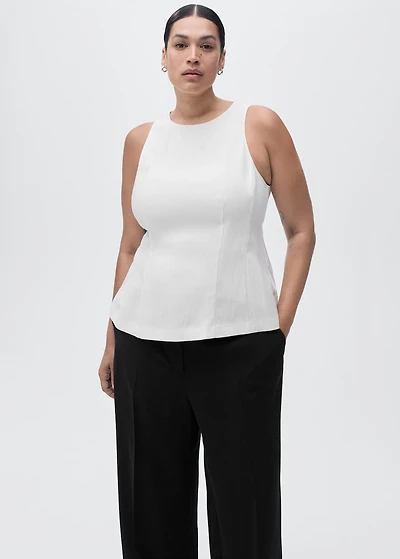 Straight mid-rise pants