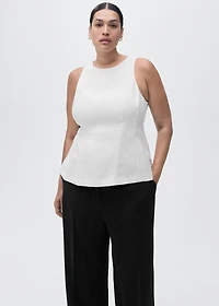 Straight mid-rise pants