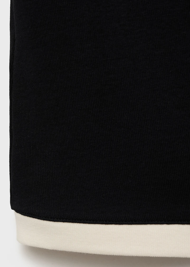 Contrasting cotton skirt