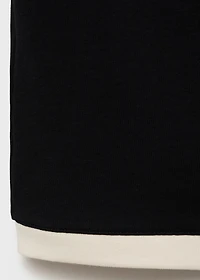 Contrasting cotton skirt