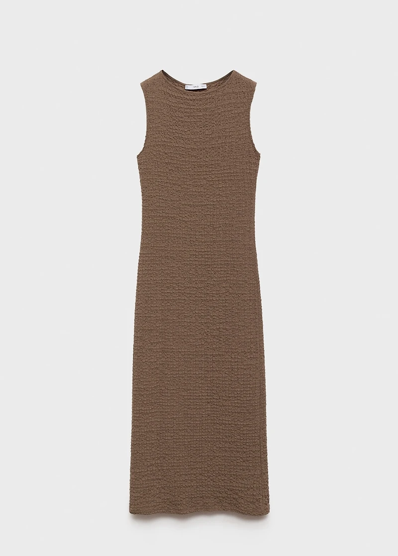 Fitted textured dress