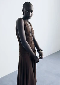 Long dress with contrasting design