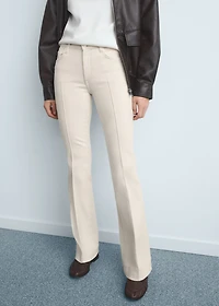 Mid-rise flared jeans