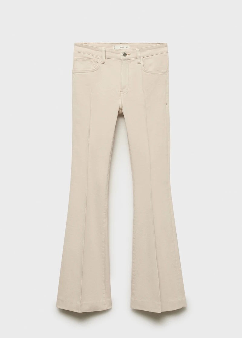 Mid-rise flared jeans