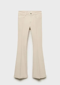 Mid-rise flared jeans