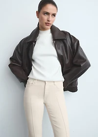 Mid-rise flared jeans