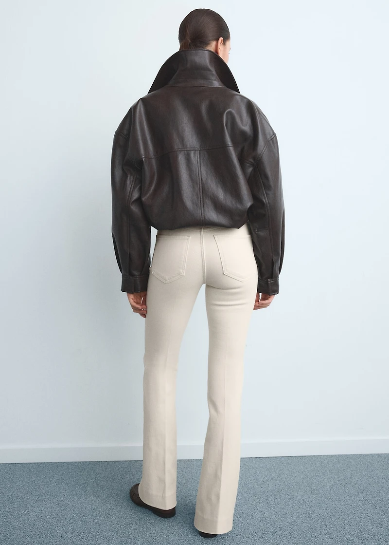 Mid-rise flared jeans