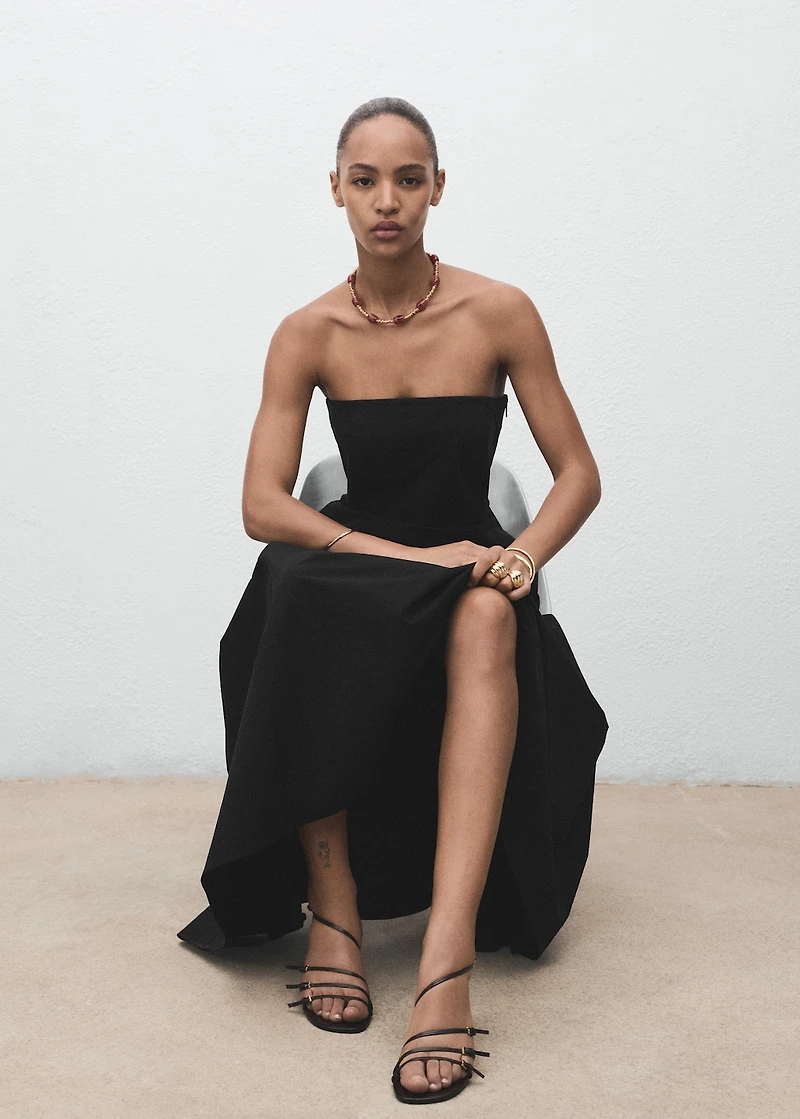 Long strapless dress