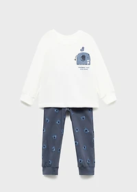 Long animal-print pajamas