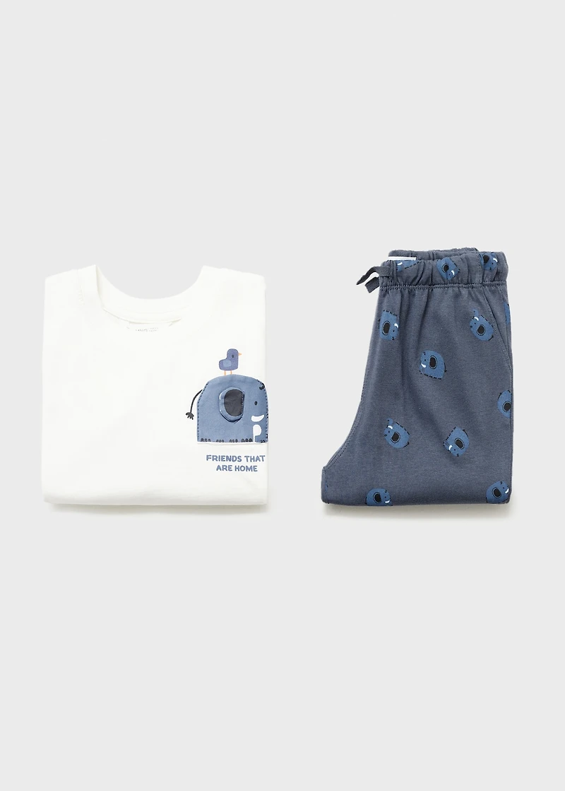 Long animal-print pajamas