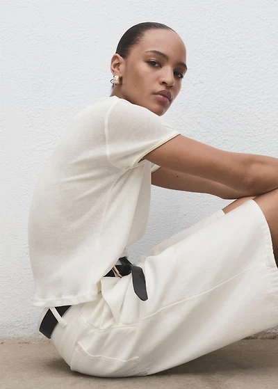 Combined cotton t-shirt