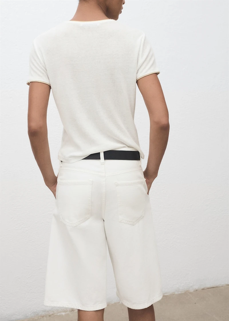 Combined cotton t-shirt