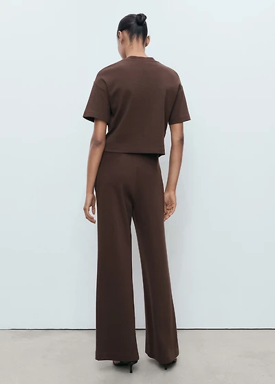 Straight-fit cotton pants