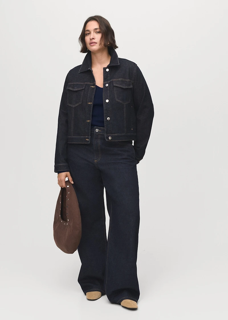 V-neck ribbed knit sweater