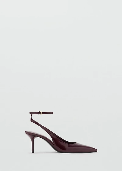 Patent heeled shoes