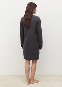 Cotton nightdress with button detail