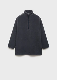 Fleece sweatshirt with zip
