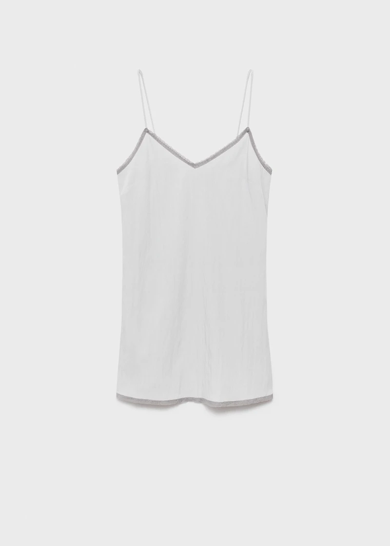 Lace nightgown with straps