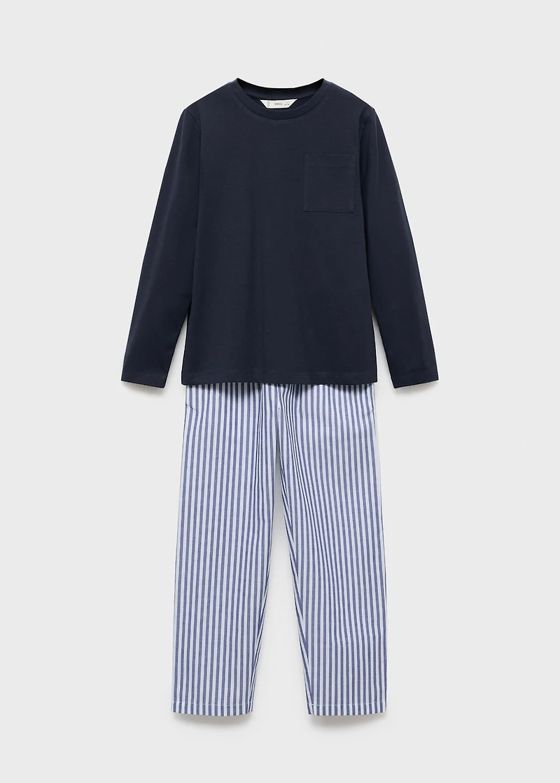 Striped long pyjamas