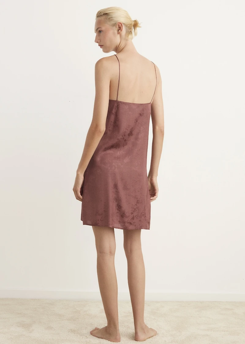 Jacquard satin nightdress
