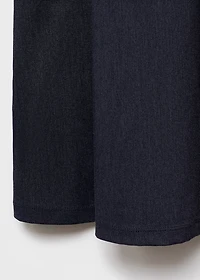 Denim-effect dress with bows