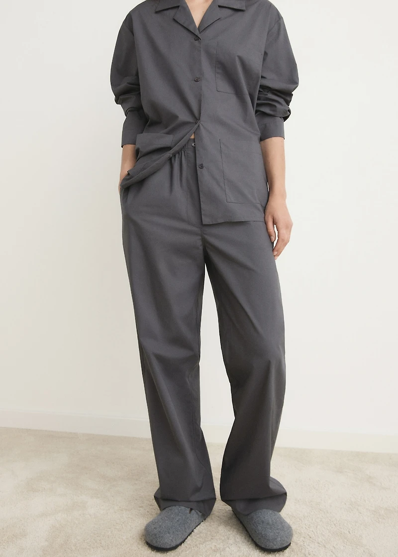 Poplin pajama bottoms