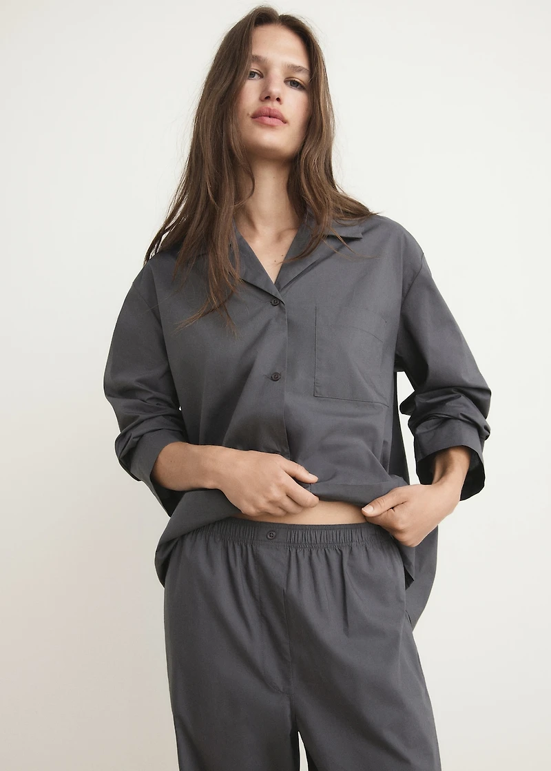 Poplin pajama bottoms