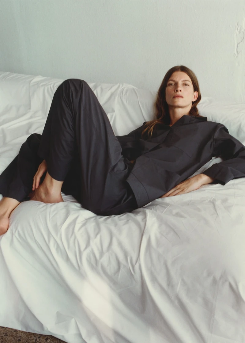 Poplin pajama bottoms