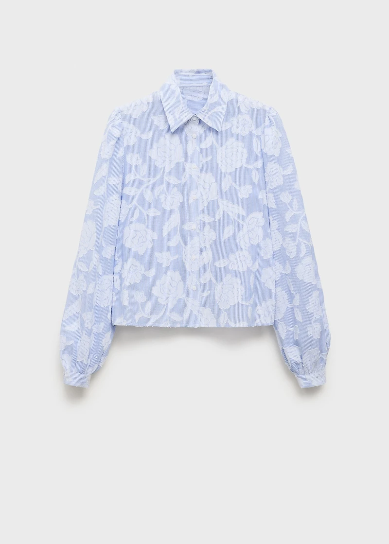 Striped shirt with embroidered details