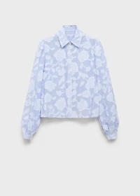 Striped shirt with embroidered details