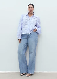 Striped shirt with embroidered details