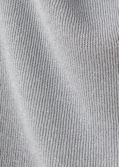 Lurex knitted top with draped neck