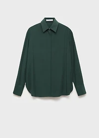 Lyocell shirt with hidden buttons