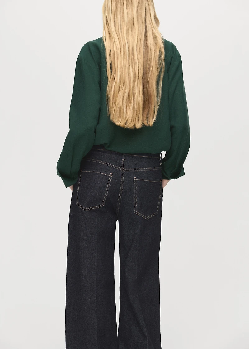 Lyocell shirt with hidden buttons