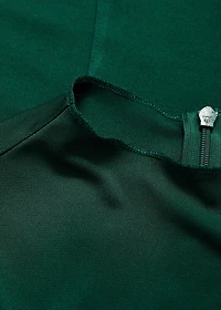 Godet dress with a perkins collar