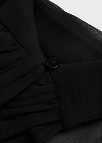 Halter-neck jumpsuit with scarf