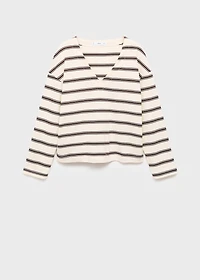 Striped cotton-blend sweatshirt