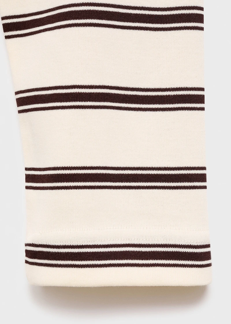 Striped cotton-blend sweatshirt