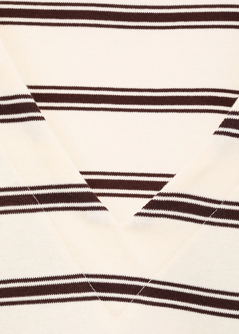 Striped cotton-blend sweatshirt