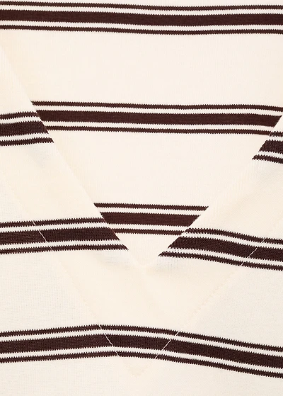 Striped cotton-blend sweatshirt