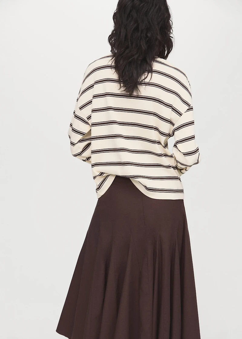 Striped cotton-blend sweatshirt