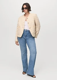 Tweed jacket with jewel buttons