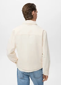 Straight cotton jacket with buttons
